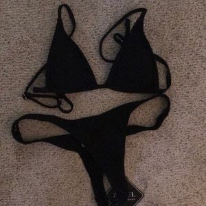 Zaful Black triangle bikini